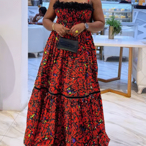 Strap Evening Dress Women Sexy Lace Patchwork Sundress Printed Summer Party Vestidos